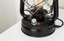 ELECTRIC BLACK HURRICANE TABLE LAMP