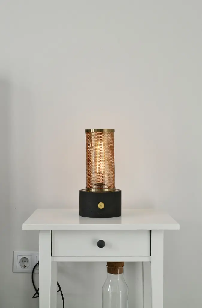 BLACK EBONY GOLDEN DESK LAMP