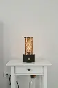BLACK EBONY GOLDEN DESK LAMP
