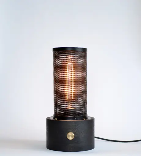 BLACK EBONY BRASS DESK LAMP